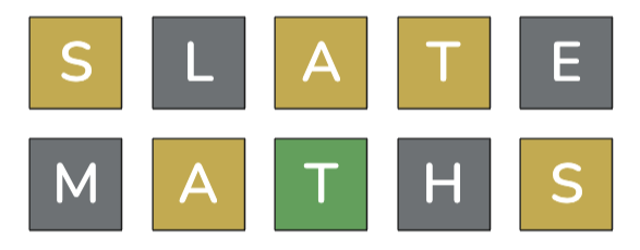 Wordle game after turn 2